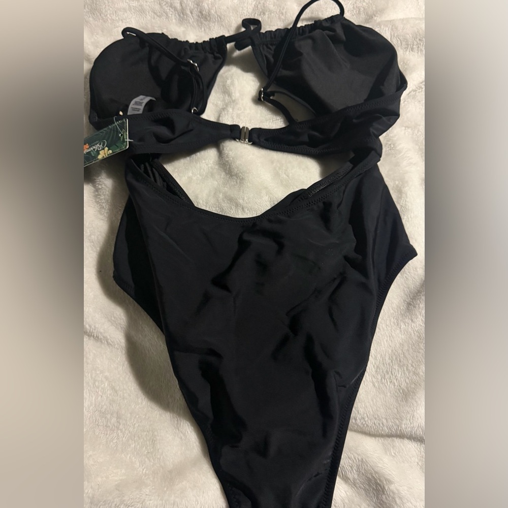 Black one piece Bikini Set